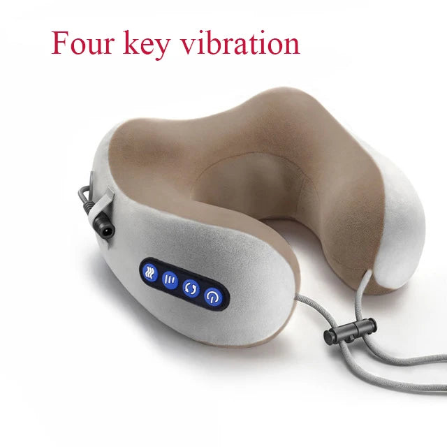 Multifunctional Portable U Shaped Electric Neck Massager Pillow Shoulder Cervical Outdoor Home Car Relaxing Massager