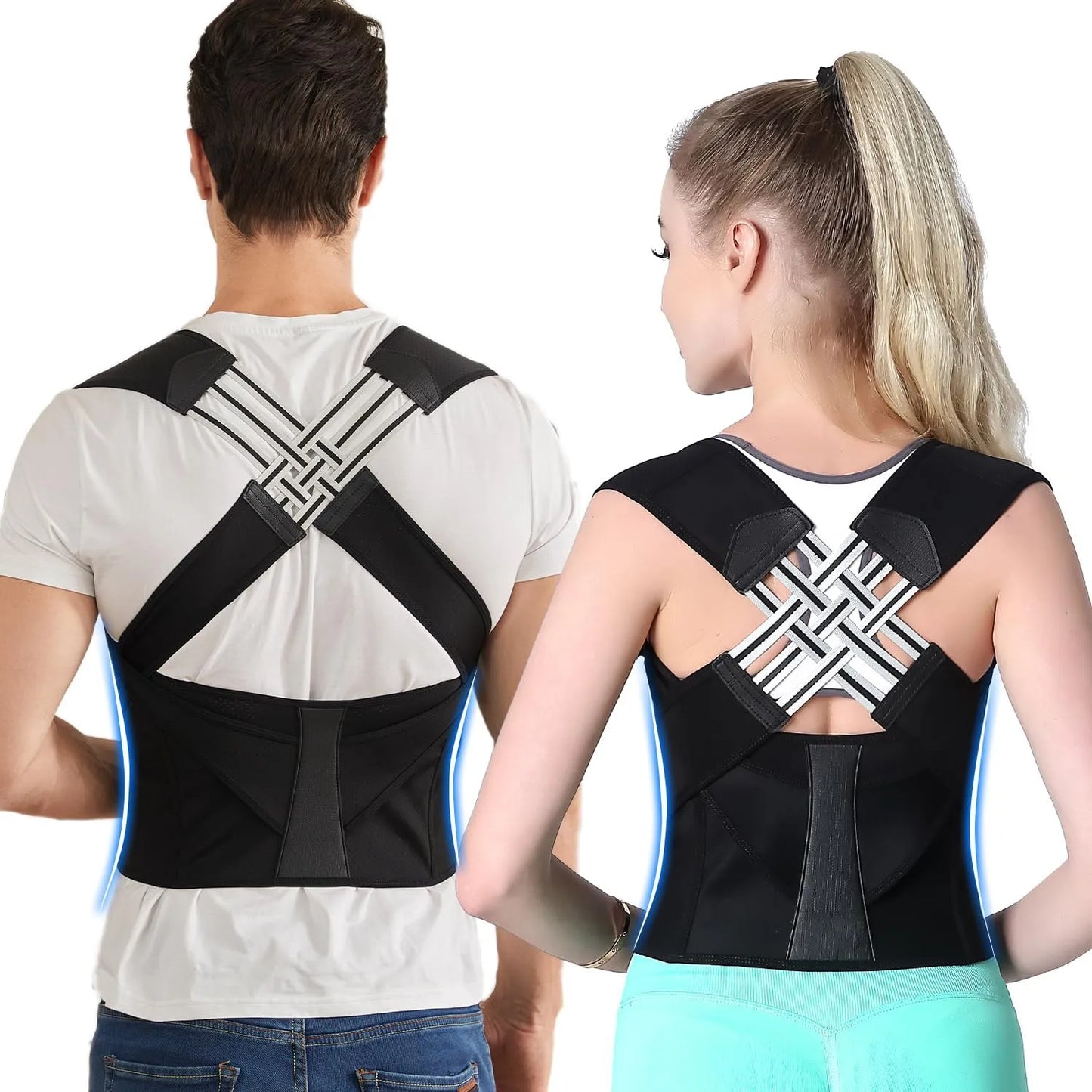 Correcteur de posture dorsal pour femmes et hommes