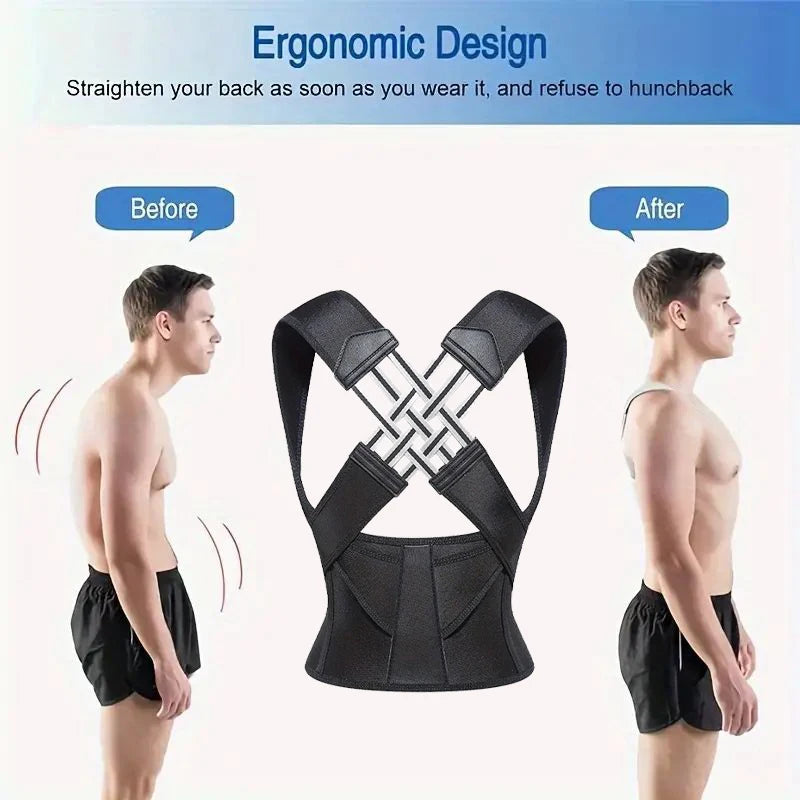 Correcteur de posture dorsal pour femmes et hommes