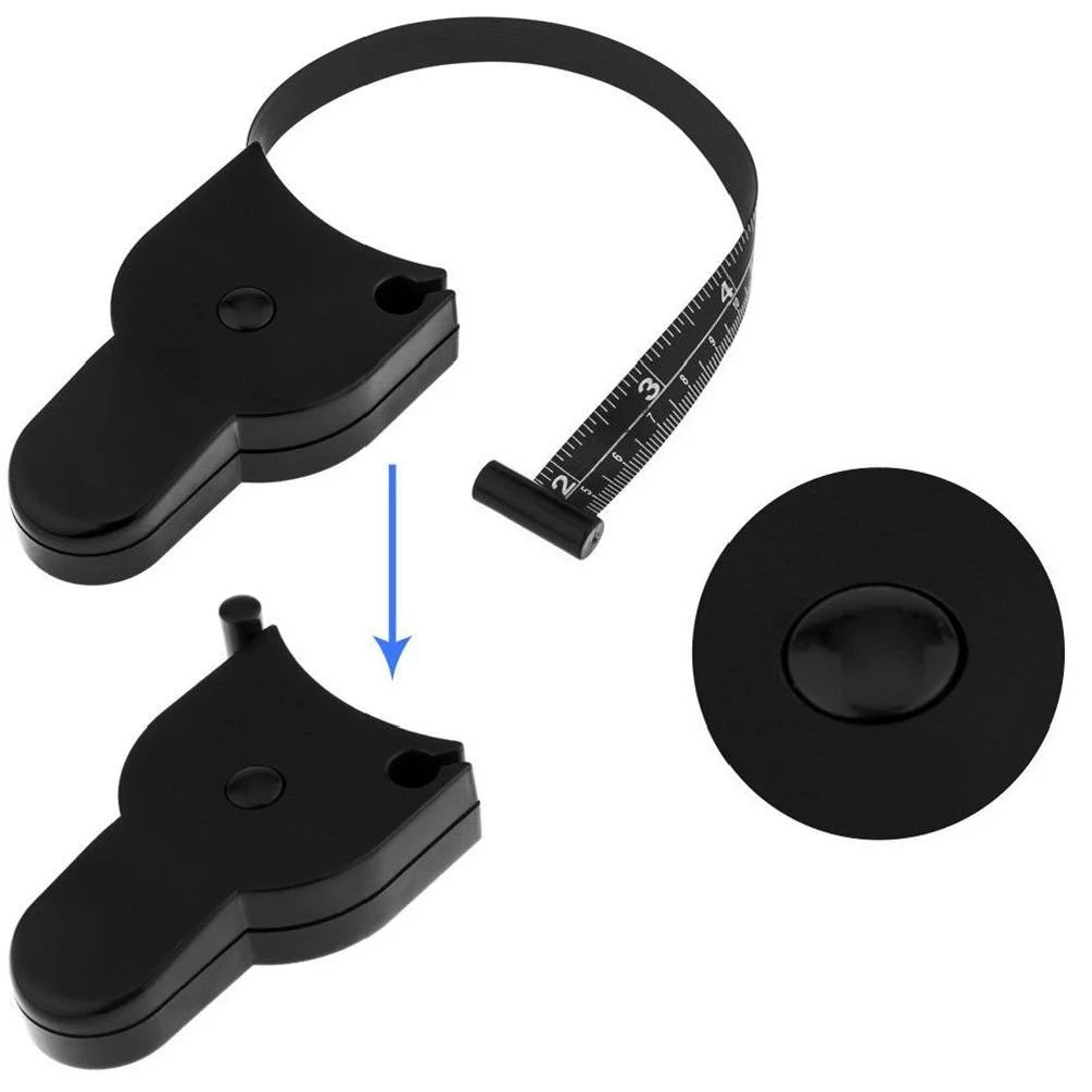 2-Piece Body Fat Caliper & Measuring Tape Set – Accurate Skinfold Calipers & BMI Tape Measure for Fitness, Body Composition & Weight Loss